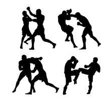 MMA Fighters Vector
