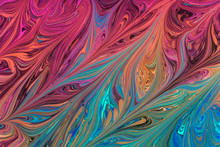 Ebru Style Background With Different Patterns In High Quality