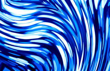 Poster - Dynamic contemporary abstract art with paint streaks  in blue and white