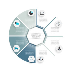 Poster - Vector illustration infographics. Business concept with 8 options. For content, diagram, flowchart, steps, parts, timeline infographics, workflow, chart.
