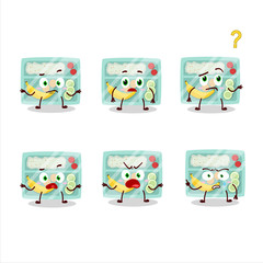 Wall Mural - Cartoon character of lunch box with what expression