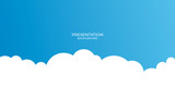 Fototapeta Do pokoju - Blue cloud sky abstract presentation background for design template