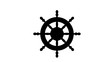 ship steering wheel icon illustration on white background