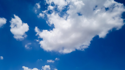 blue sky with clouds in sunny day