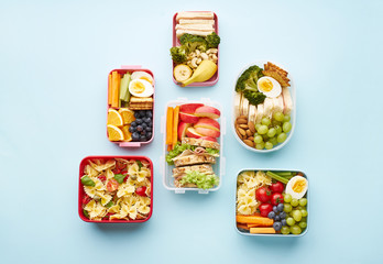 Wall Mural - Office lunchbox with healthy meal