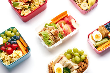 Wall Mural - School lunchbox with healthy meal