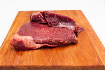 raw meat on a cutting board