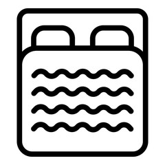 Poster - Bedroom icon. Outline bedroom vector icon for web design isolated on white background