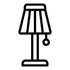 Poster - Bedroom lamp icon. Outline bedroom lamp vector icon for web design isolated on white background