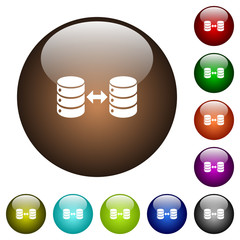 Sticker - Syncronize databases color glass buttons