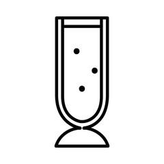 Sticker - champagne glass icon, line style