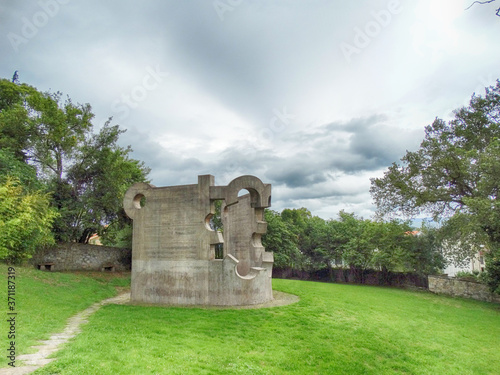 Cuadros en Lienzo Magical Sculptures Garden in Gernika Town Basque Country Spain