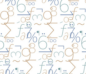 Fototapete - Seamless summer pattern. Bright colors.