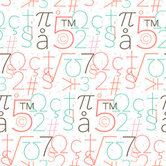 Fototapete - Seamless pattern in summer colors.