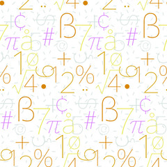 Fototapete - Seamless pattern in summer colors.