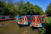 Canal Barges In The Countryside