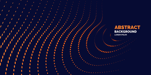 Poster - Bright abstract background with a dynamic waves of minimalist style. Vector illustration
