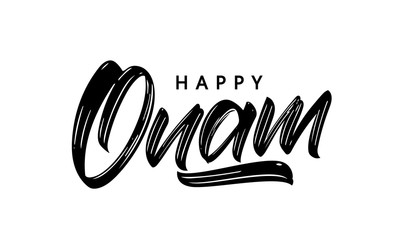 Wall Mural - vector illustration: handwritten lettering of happy onam. onam festival.