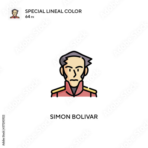 Fotomural Simon bolivar Simple vector icon