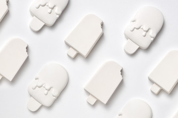 Plaster pattern of ice cream.