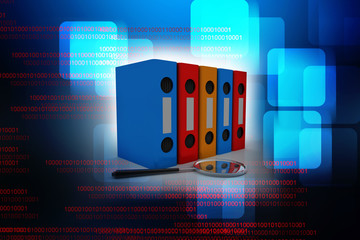 Poster - 3d rendering Binder search
