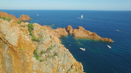 Wall Mural - France, Cote d'azur, Var, Aerial view of cap Esterel