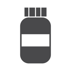 Canvas Print - bottle medicine prescription treatment silhouette icon design