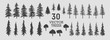 © Knut - Vector trees - collection of 30 detailed and different tree silhouette illustrations. Eps set.