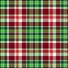 Christmas Plaid Seamless Pattern - Winter Holiday Plaid Repeating Pattern Design With Gold Foil Texture Accents