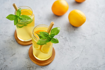 Sticker - Lemonade with orange and basil