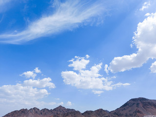 Wall Mural - Beautiful blue Sky  White clouds  Panoramic scene view Cloudy - nature background