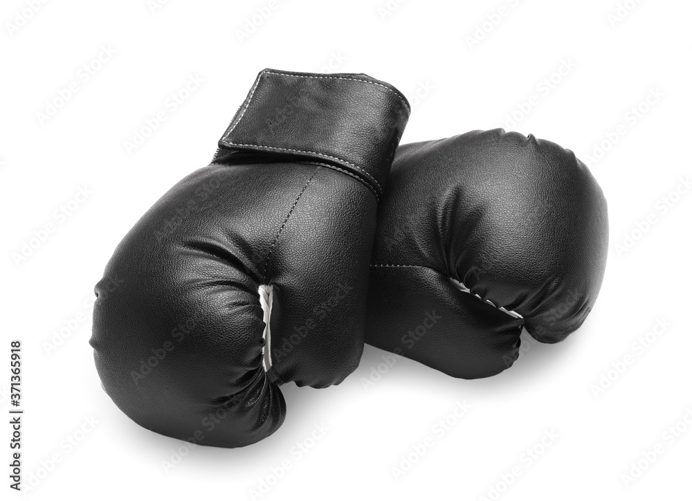 Boxing gloves on white background