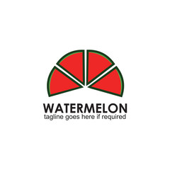 Sticker - Watermelon fruit logo design template