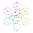 © vecarto - Vector infographic template, circle with 6 steps or options. Data presentation, business concept design for web, brochure, diagram.