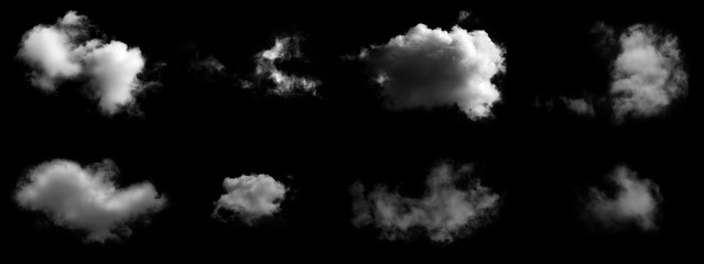 Wall Mural - white cloud with black background