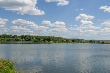 Wall Mural - Landscape images of lake Bolshoe near the village of Troitsky