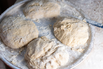 Wall Mural - Prepared dough for further baking