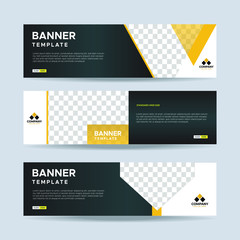 Wall Mural - business banner design web template. collection of horizontal ad banners. vector eps 10