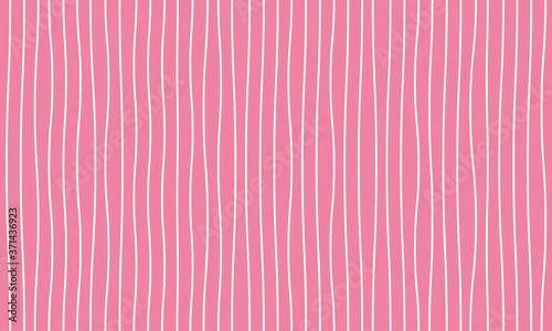 Cuadros en Lienzo White crooked twisted vertical line pattern on a pink background vector