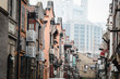 Zhang Yuan Shikumen old walled community and its buildings in shanghai, china