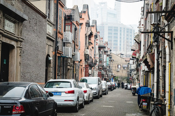 Naklejka na meble Zhang Yuan Shikumen old walled community and its buildings in shanghai, china
