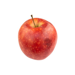 Wall Mural - Red natural organic apple isolated on white