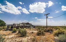 Derelict Log Cabin On The Nevada Pony Express National Historic Trail