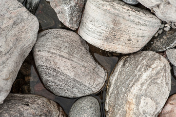 Various gray stones texture background