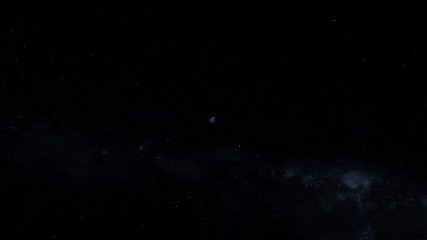 Wall Mural - Planet earth approach from outer space sphere rotating with continents map 1 minute 4k animation
