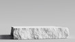 © vpanteon - White stone rough plate object display podium. 3d rendering