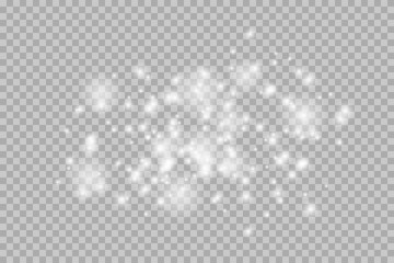 Wall Mural - shine light effect, png bright sparkle dust. vector isolate