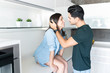 © AntonioDiaz - Affectionate Couple In Kitchen At Home