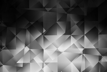 Dark Gray vector polygonal background.