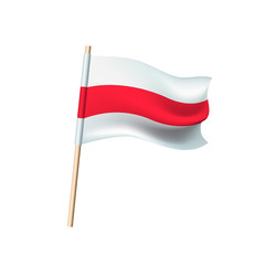 Wall Mural - Belarus opposition flag on white background